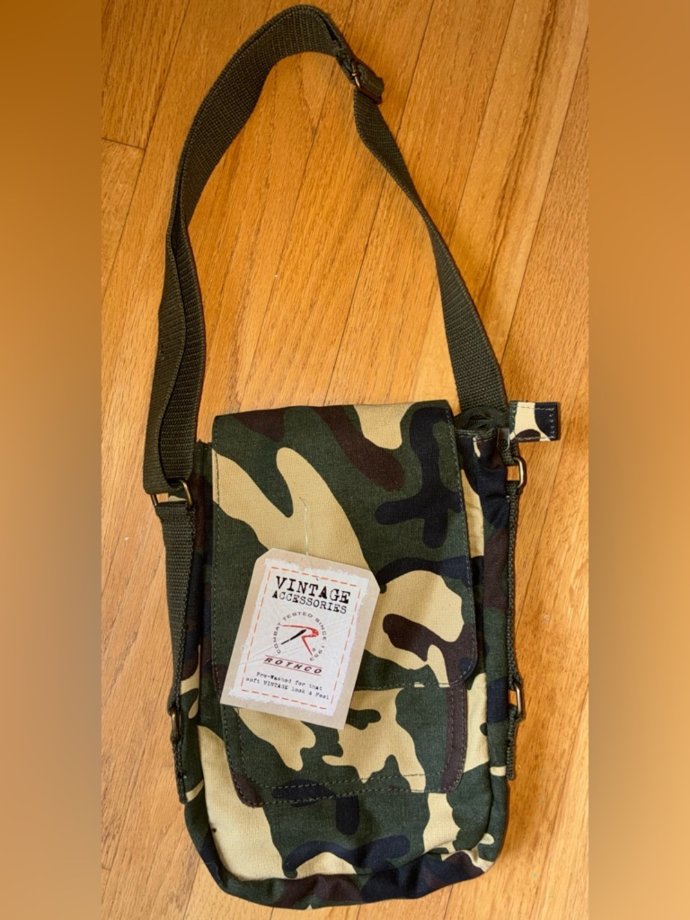 Rothco Camo Crossbody Messenger Bag - Green, Brown